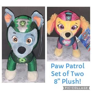 NEW W/ TAGS! Paw Patrol Aqua Pups - Skye & Rocky 8-inch Plush Toys